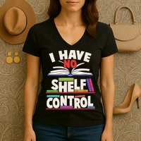 Funny I Have No Shelf Control Reading Fan Book Lover Women's V-Neck T-Shirt