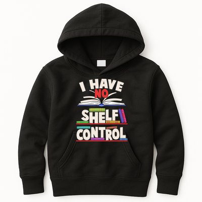 Funny I Have No Shelf Control Reading Fan Book Lover Kids Hoodie