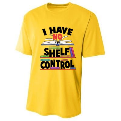 Funny I Have No Shelf Control Reading Fan Book Lover Youth Performance Sprint T-Shirt