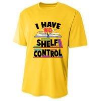 Funny I Have No Shelf Control Reading Fan Book Lover Youth Performance Sprint T-Shirt