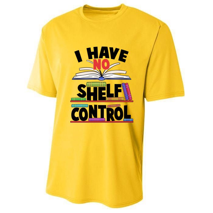 Funny I Have No Shelf Control Reading Fan Book Lover Youth Performance Sprint T-Shirt