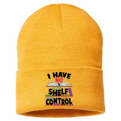 Funny I Have No Shelf Control Reading Fan Book Lover Sustainable Knit Beanie