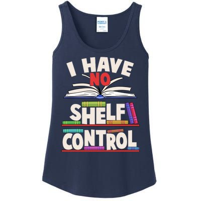 Funny I Have No Shelf Control Reading Fan Book Lover Ladies Essential Tank