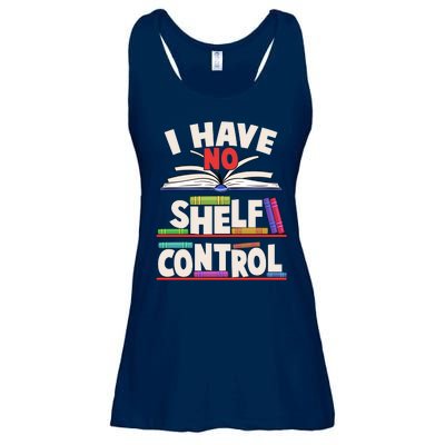 Funny I Have No Shelf Control Reading Fan Book Lover Ladies Essential Flowy Tank