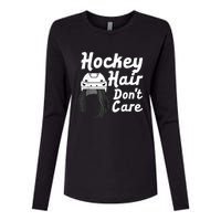 Funny Ice Hockey For Women Girls Field Hockey Helmet Hair Womens Cotton Relaxed Long Sleeve T-Shirt