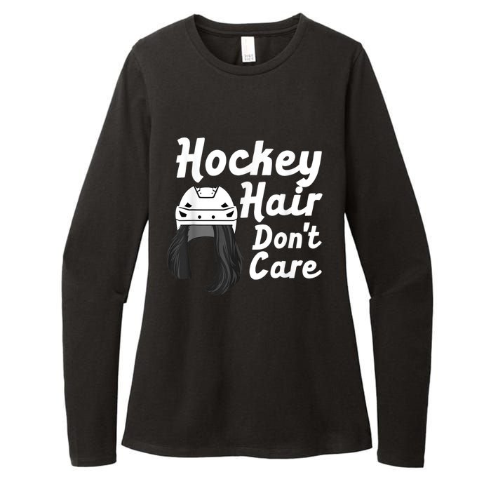 Funny Ice Hockey For Women Girls Field Hockey Helmet Hair Womens CVC Long Sleeve Shirt