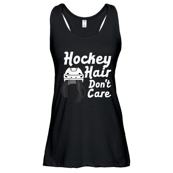 Funny Ice Hockey For Women Girls Field Hockey Helmet Hair Ladies Essential Flowy Tank