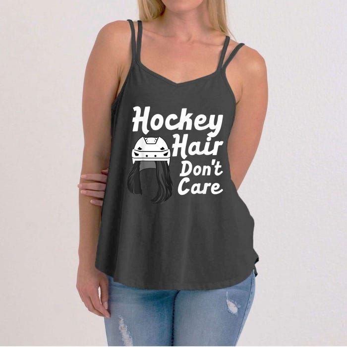 Funny Ice Hockey For Women Girls Field Hockey Helmet Hair Women's Strappy Tank