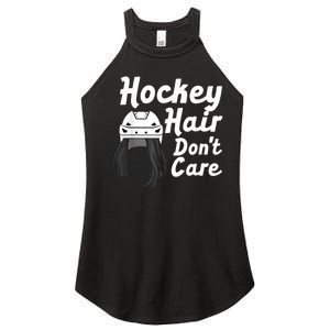 Funny Ice Hockey For Women Girls Field Hockey Helmet Hair Women's Perfect Tri Rocker Tank