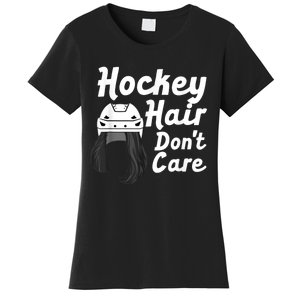 Funny Ice Hockey For Women Girls Field Hockey Helmet Hair Women's T-Shirt