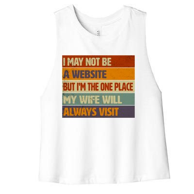 Funny Internet Husband Humor Quote For Him Funny Gift Women's Racerback Cropped Tank