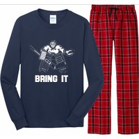 Funny Ice Hockey Player Gift Goalie Apparel Graphic Long Sleeve Pajama Set