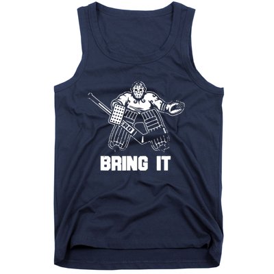 Funny Ice Hockey Player Gift Goalie Apparel Graphic Tank Top