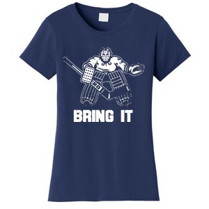 Funny Ice Hockey Player Gift Goalie Apparel Graphic Women's T-Shirt