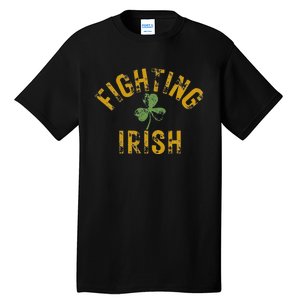 Fighting Irish History Gold Shamrock Design Tall T-Shirt