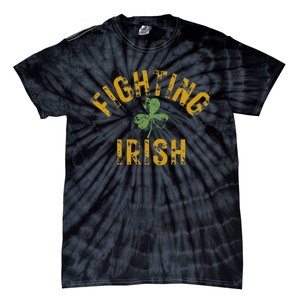 Fighting Irish History Gold Shamrock Design Tie-Dye T-Shirt