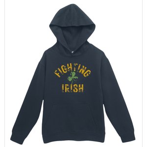 Fighting Irish History Gold Shamrock Design Urban Pullover Hoodie