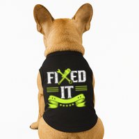 Fixed It Handy Mr Fix It Repair Fixing Tinkerer Gift Doggie Tank