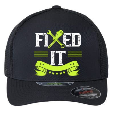 Fixed It Handy Mr Fix It Repair Fixing Tinkerer Gift Flexfit Unipanel Trucker Cap