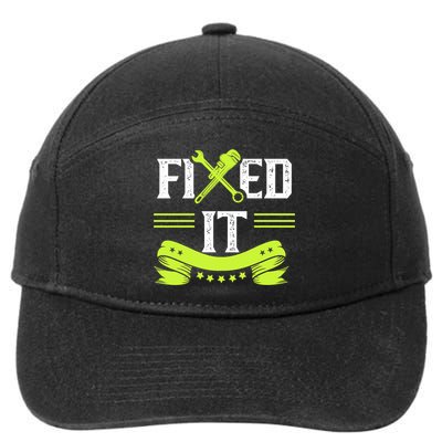 Fixed It Handy Mr Fix It Repair Fixing Tinkerer Gift 7-Panel Snapback Hat