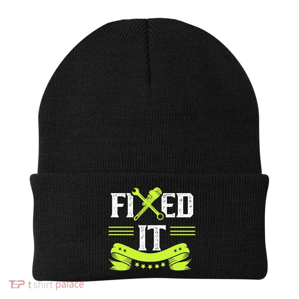 Fixed It Handy Mr Fix It Repair Fixing Tinkerer Gift Beanie