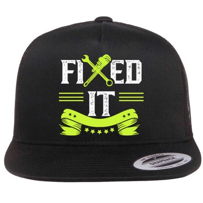Fixed It Handy Mr Fix It Repair Fixing Tinkerer Gift Flatbill Hat