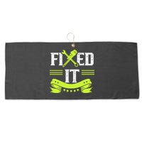 Fixed It Handy Mr Fix It Repair Fixing Tinkerer Gift Large Microfiber Waffle Golf Towel