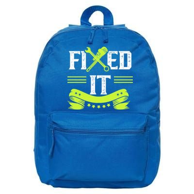 Fixed It Handy Mr Fix It Repair Fixing Tinkerer Gift 16 in Basic Backpack