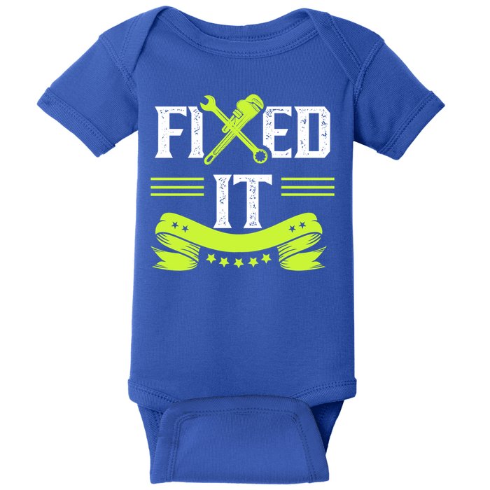 Fixed It Handy Mr Fix It Repair Fixing Tinkerer Gift Baby Bodysuit