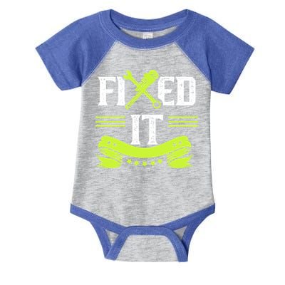 Fixed It Handy Mr Fix It Repair Fixing Tinkerer Gift Infant Baby Jersey Bodysuit