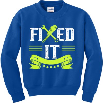 Fixed It Handy Mr Fix It Repair Fixing Tinkerer Gift Kids Sweatshirt