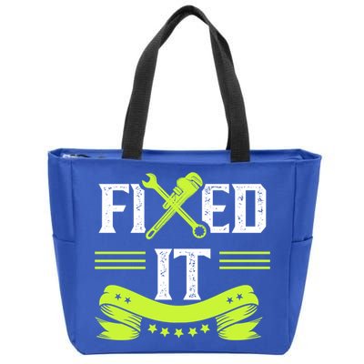 Fixed It Handy Mr Fix It Repair Fixing Tinkerer Gift Zip Tote Bag