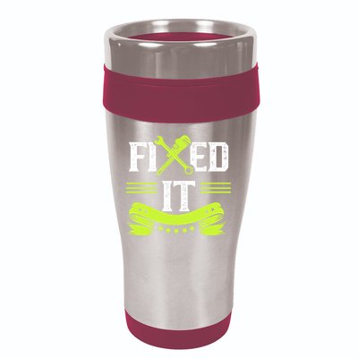 Fixed It Handy Mr Fix It Repair Fixing Tinkerer Gift 16oz Travel Tumbler