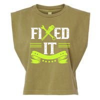 Fixed It Handy Mr Fix It Repair Fixing Tinkerer Gift Garment-Dyed Women's Muscle Tee