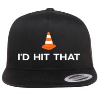 Funny I'd Hit That Traffic Cone Pun Flatbill Hat
