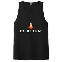 Funny I'd Hit That Traffic Cone Pun PosiCharge Competitor Tank
