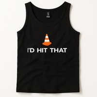 Funny I'd Hit That Traffic Cone Pun Tank Top