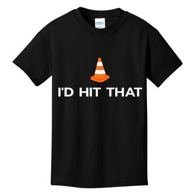Funny I'd Hit That Traffic Cone Pun Kids T-Shirt