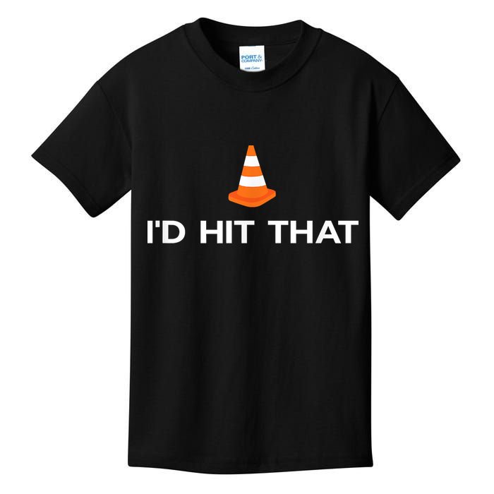Funny I'd Hit That Traffic Cone Pun Kids T-Shirt