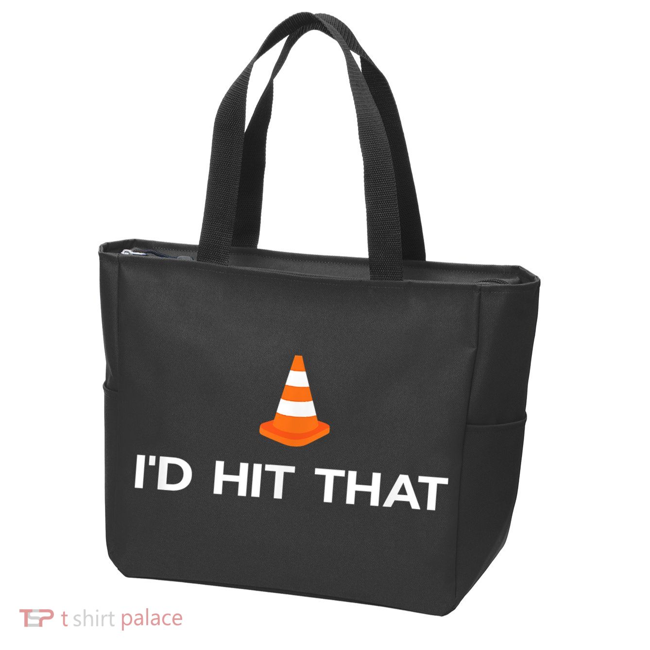 Funny I'd Hit That Traffic Cone Pun Zip Tote Bag