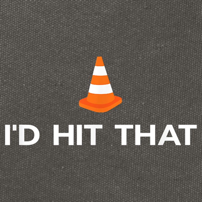 Funny I'd Hit That Traffic Cone Pun Cotton Canvas Backpack
