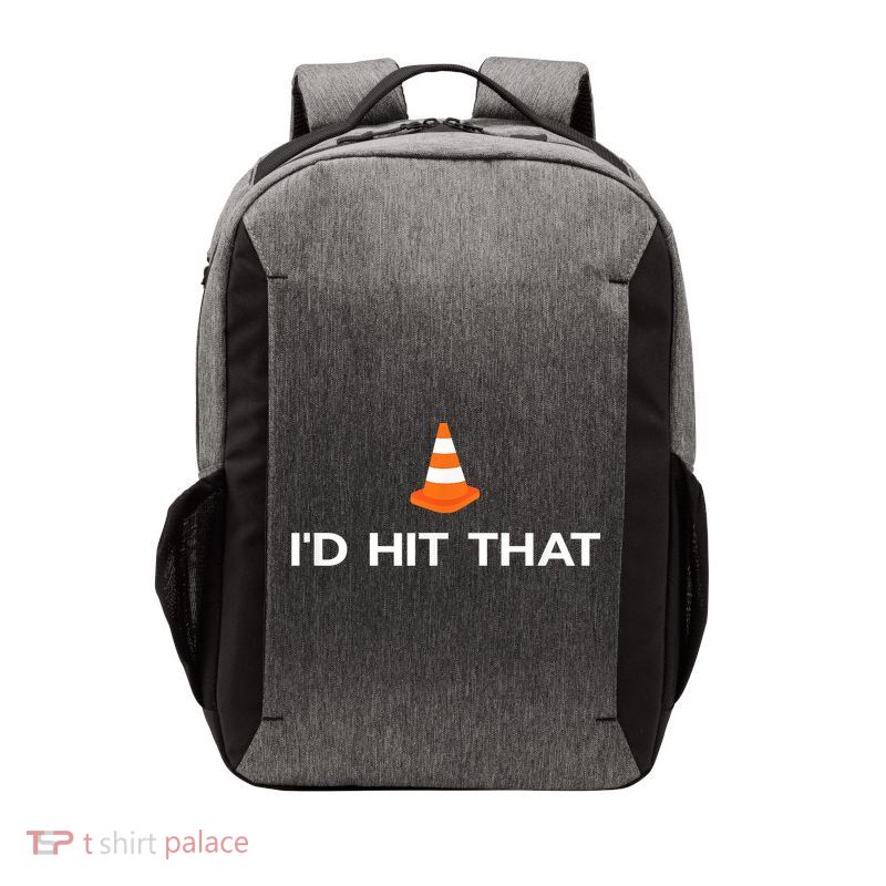 Funny I'd Hit That Traffic Cone Pun Vector Backpack