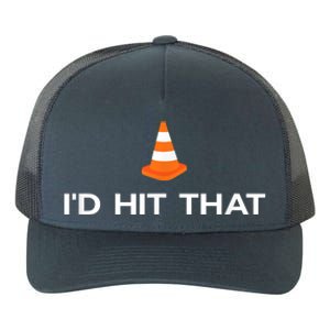 Funny I'd Hit That Traffic Cone Pun Yupoong Adult 5-Panel Trucker Hat