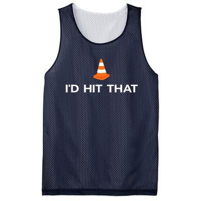 Funny I'd Hit That Traffic Cone Pun Mesh Reversible Basketball Jersey Tank