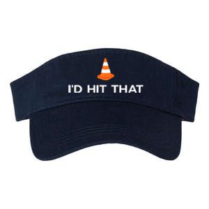 Funny I'd Hit That Traffic Cone Pun Valucap Bio-Washed Visor