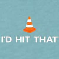 Funny I'd Hit That Traffic Cone Pun Sueded Cloud Jersey T-Shirt