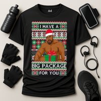 Funny I Have A Big Package For You Ugly Christmas Sweater Performance Shirt