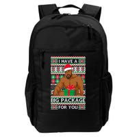 Funny I Have A Big Package For You Ugly Christmas Sweater Backpack