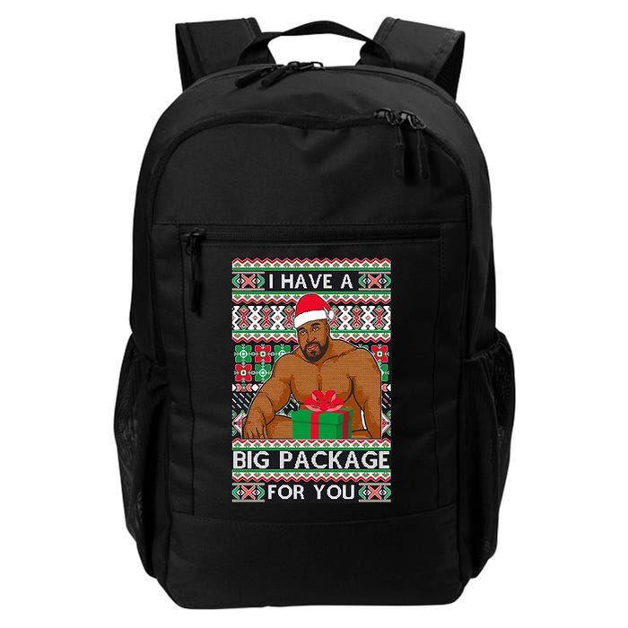 Funny I Have A Big Package For You Ugly Christmas Sweater Backpack