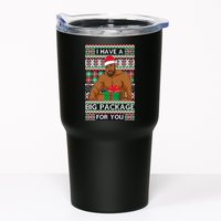 Funny I Have A Big Package For You Ugly Christmas Sweater Tumbler